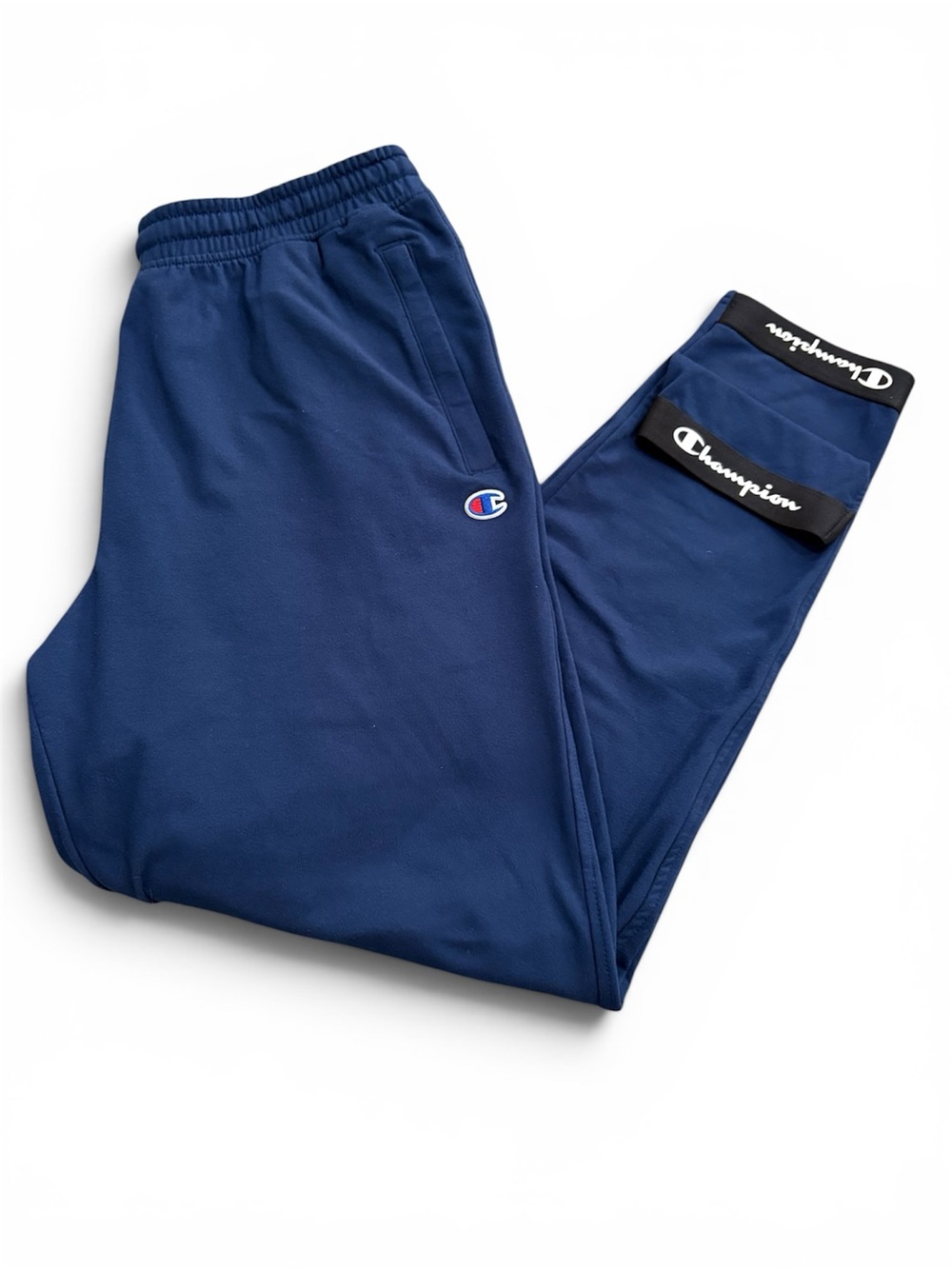 Champion Blue Jogger Sweatpants,  Branded Cuff, Men’s large, new without tag